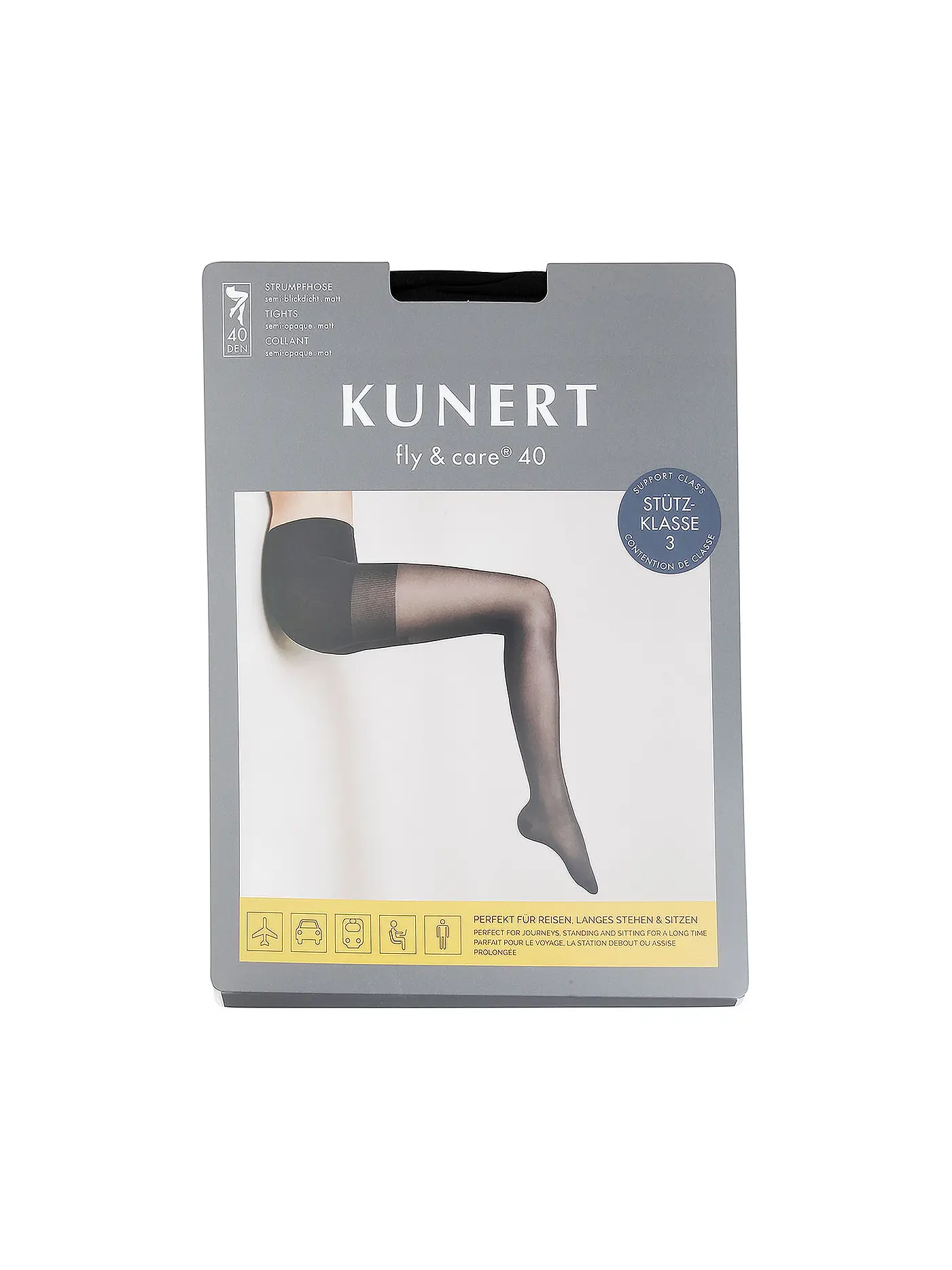KUNERT | Stützstrumpfhose Fly & Care 40 Black | 